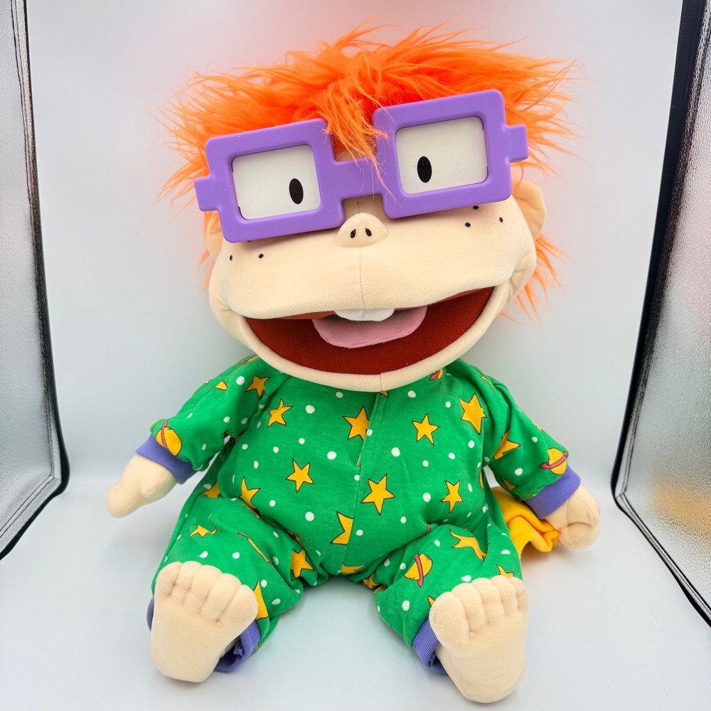 Vintage 1998 Rugrats Chuckie Finster Large 24 Inch Plush Toy Nickelodeon Green